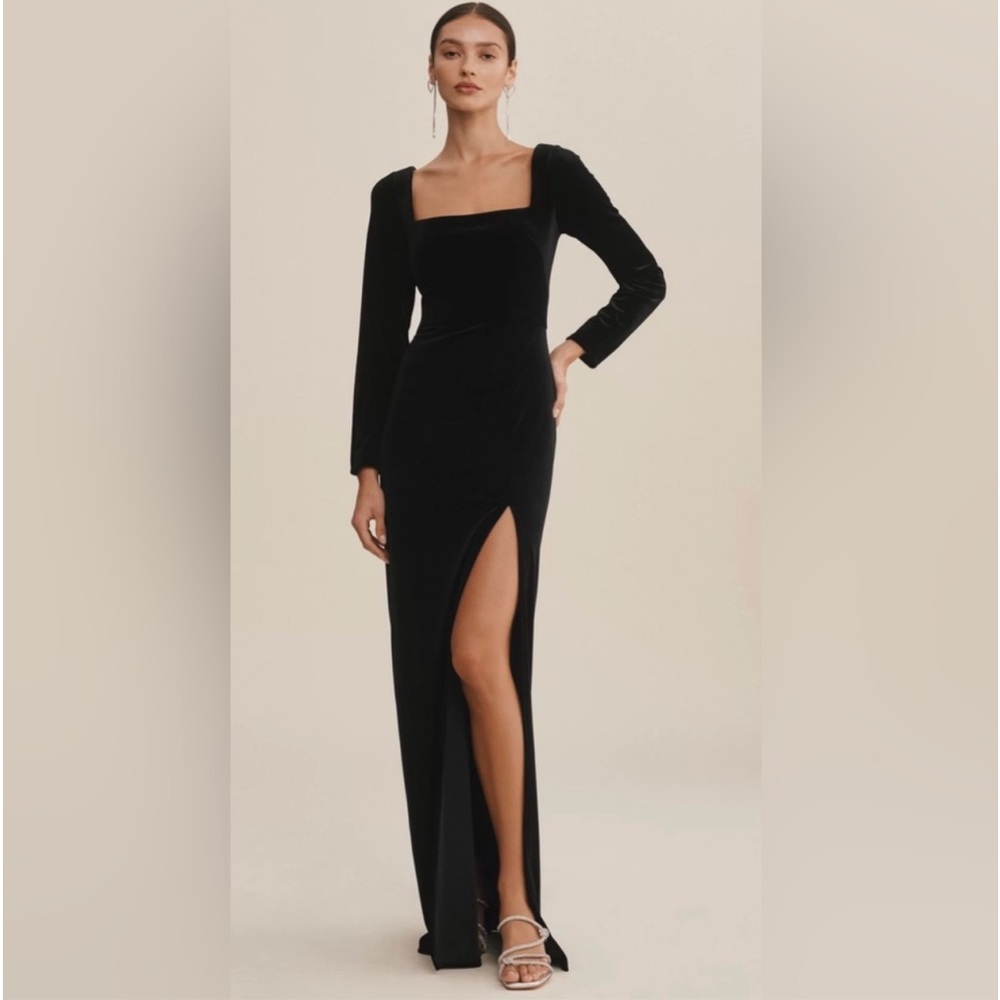 Jenny Yoo 🖤 Black Velvet Gown